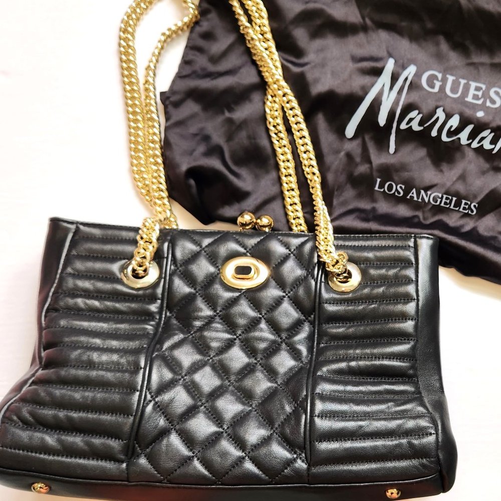 Guess by Marciano. Classic quilted "Chanel- Style" Shoulder Bag with Gold Chain - Picture 2 of 9